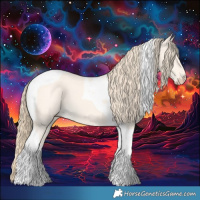 Horse Color:Perlino Dun Tobiano 