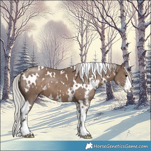 Horse Color:White Spotted Silver Grullo Sabino 