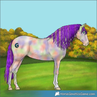 Horse Color:Painted Nacre Buckskin Pearl 