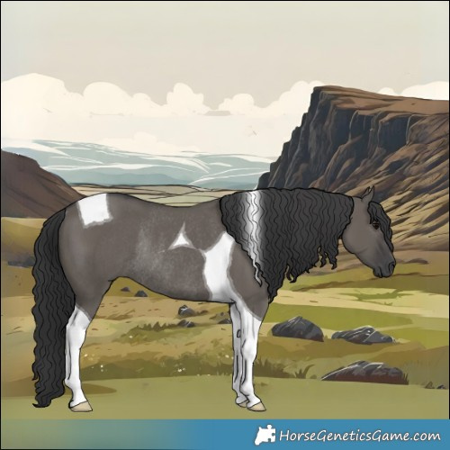 Horse Color:Grullo Tobiano Rabicano 