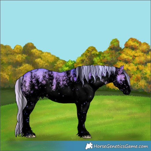 Horse Color:Void Watercolor White Spotted Silver Bay Dun 