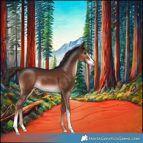 Horse Color:Liver Chestnut Sabino