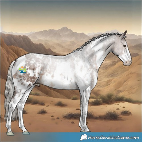 Horse Color:White Spotted Silver Brown Sabino 