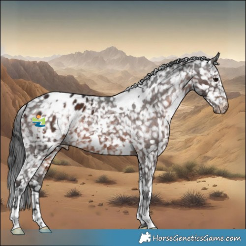 Horse Color:White Spotted Brown Appaloosa 