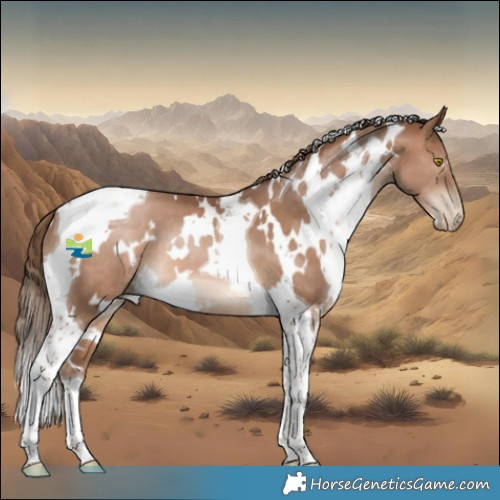 Horse Color:White Spotted Brown Pearl Tobiano 