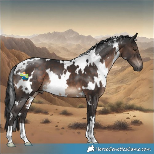 Horse Color:White Spotted Brown 