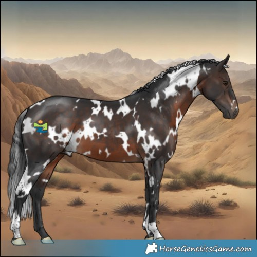 Horse Color:White Spotted Brown 