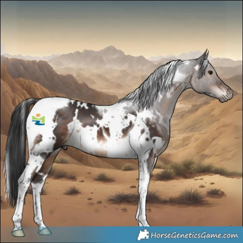 Horse Color:White Spotted Brown Tobiano 
