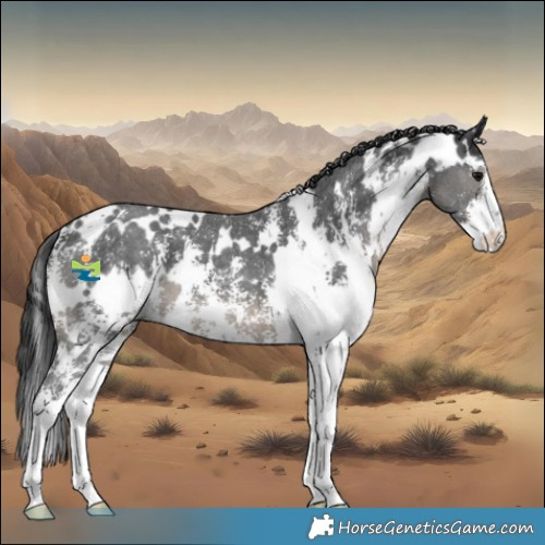 Horse Color:White Spotted Black Sabino 