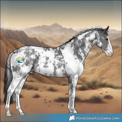 Horse Color:White Spotted Black Sabino 