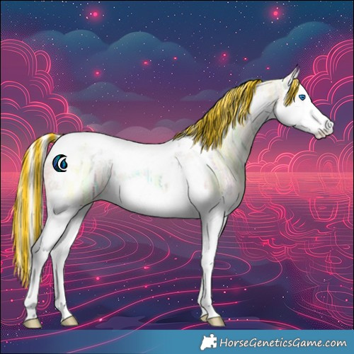Horse Color:Painted Silver Smoky Grullo Ice Pearl Splash Tobiano