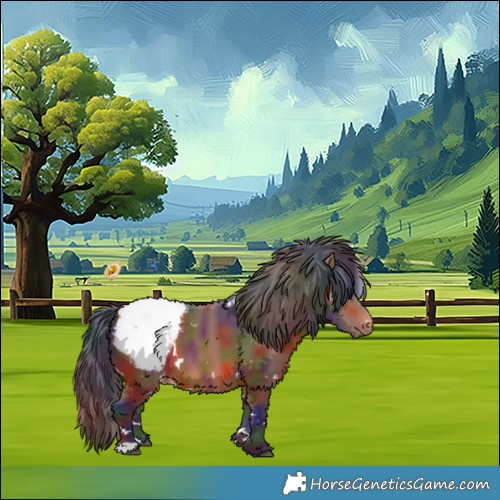 Horse Color:Nacre White Spotted Bay Appaloosa 