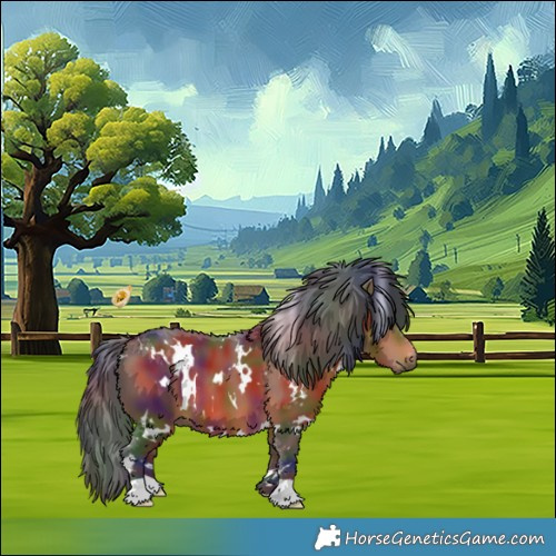 Horse Color:Nacre White Spotted Brown