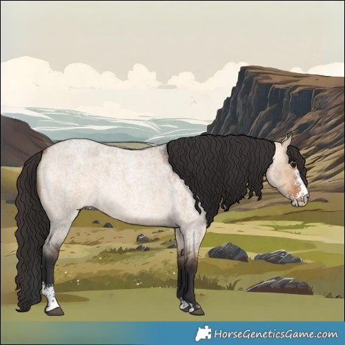 Horse Color:Bay Roan Dun Sabino 