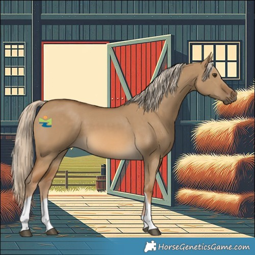 Horse Color:Chocolate Palomino Dun Tobiano 