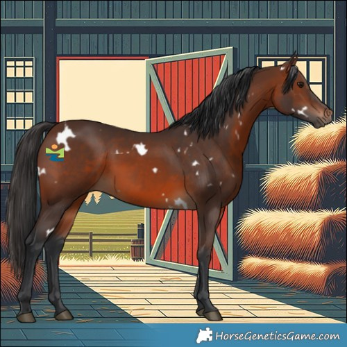 Horse Color:White Spotted Brown 