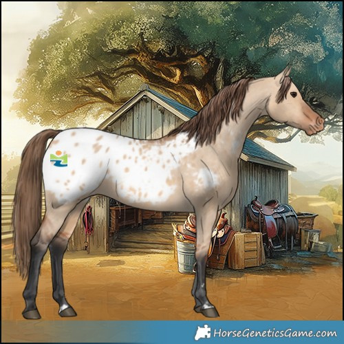 Horse Color:Bay Dun Appaloosa 