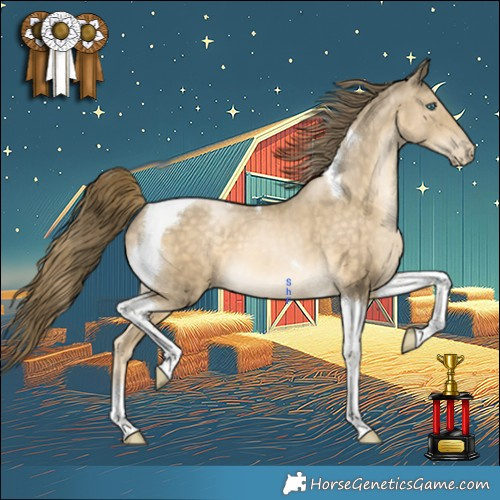 Horse Color:Buckskin Pearl Tobiano 