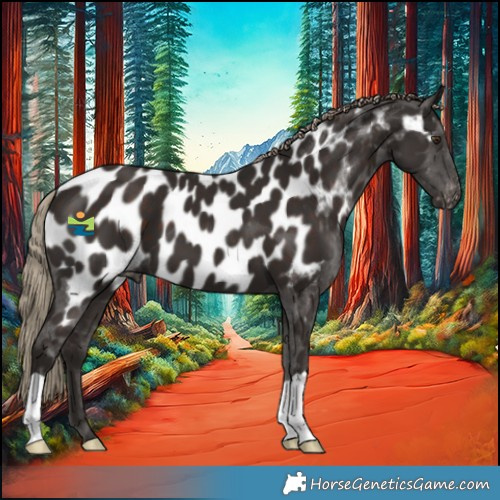 Horse Color:Liver Chestnut Appaloosa 