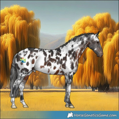 Horse Color:White Spotted Brown Appaloosa 