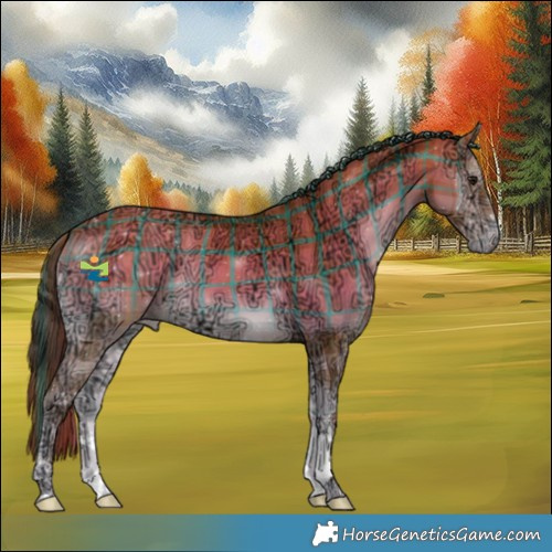 Horse Color:Plaid  Sable Champagne Ice Onyx Sabino 