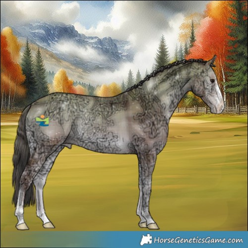 Horse Color:Plaid  Sable Champagne Ice Onyx Sabino 