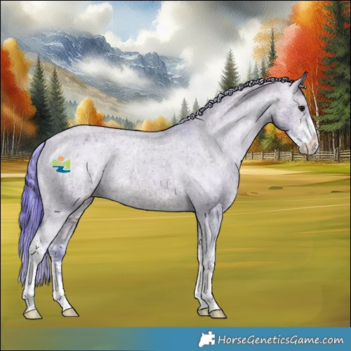 Horse Color:Watercolor Brown Ice Dun Sabino Appaloosa Brindle 