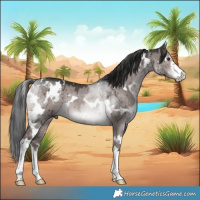 Horse Color:Platinum White Spotted Liver Red Dun Brindle 