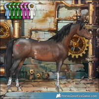 Horse Color:Brown Sabino Tobiano