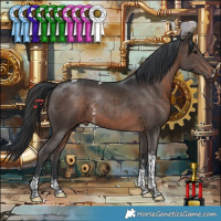 Horse Color:Brown Sabino Tobiano