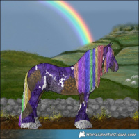 Horse Color:Painted Silver Buckskin Sabino Splash Tobiano  and Watercolor White Spotted Silver Brown Ice 