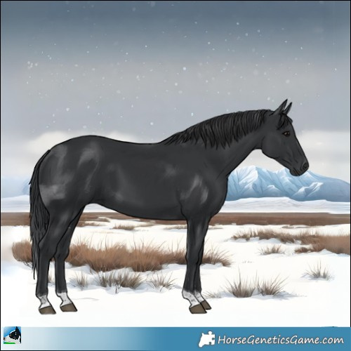 Horse Color:Black Sabino Tobiano Rabicano 