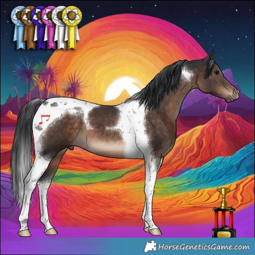 Horse Color:Brown Tobiano 