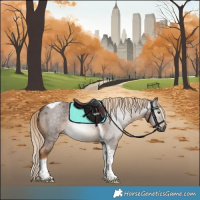 Horse Color:Gray Chocolate Palomino Roan Tobiano 