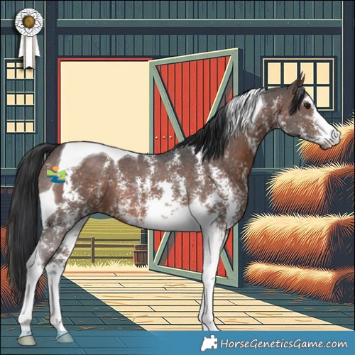 Horse Color:Brown Mushroom Sabino Tobiano 