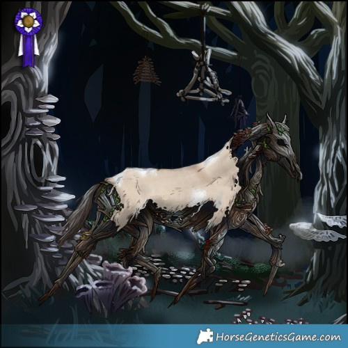 Horse Color:Amber Champagne Dun Tobiano 