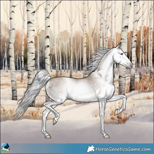Horse Color:Gray Classic Champagne Splash Rabicano 