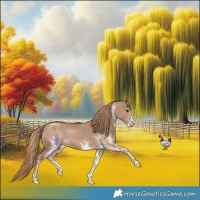 Horse Color:White Spotted Red Dun 