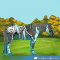 Horse Color:Void Thunderstruck White Spotted Liver Chestnut Ice 