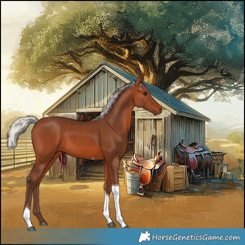 Horse Color:Silver Brown Tobiano 