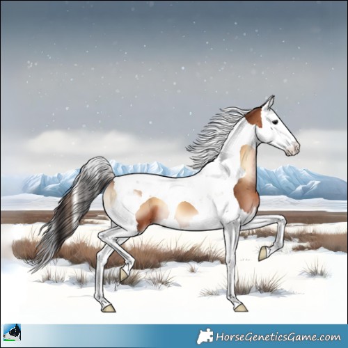 Horse Color:Brown Onyx Splash Tobiano