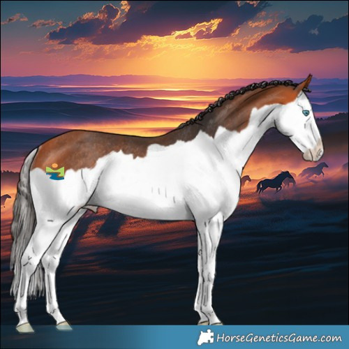 Horse Color:Bay Splash Rabicano 