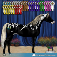 Horse Color:Watercolor Red Ice Roan Splash Appaloosa 