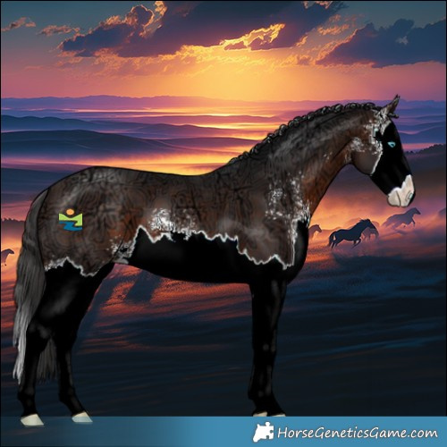 Horse Color:Brown Ice Sabino Splash 