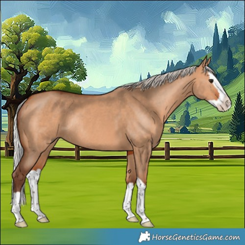 Horse Color:Silver Bay Dun Splash Rabicano