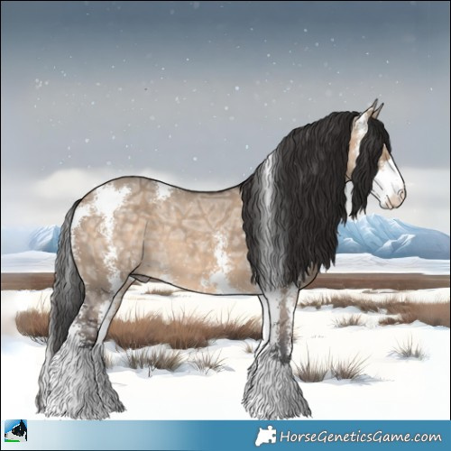 Horse Color:Bay Ice Dun Sabino Rabicano 