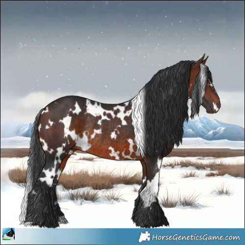 Horse Color:White Spotted Brown Mushroom Rabicano 