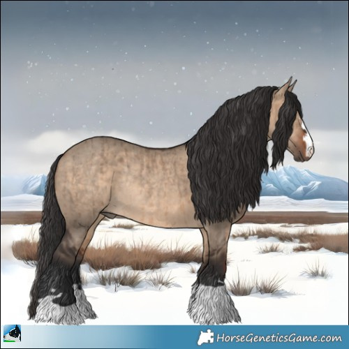 Horse Color:Brown Dun Rabicano Brindle 