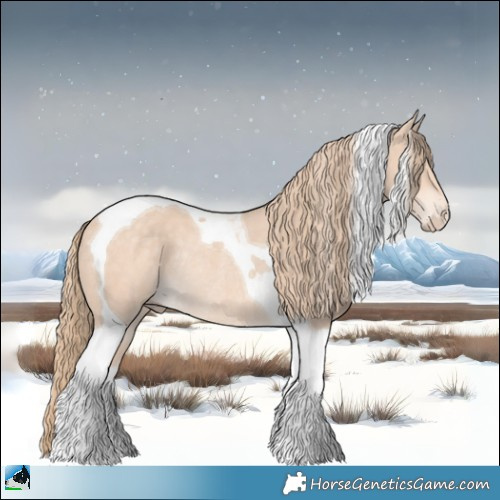 Horse Color:Perlino Tobiano Rabicano 