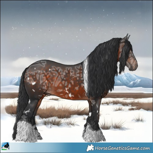 Horse Color:White Spotted Brown Ice Mushroom Tobiano 